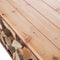 RedFire – Tyr – Handmade- Bruin - Staal – Houdopslag – Bank – Houtopslagbank - Stapelbaar- Staaldikte 3mm - Geroeste schaal - 122 x 42 x 43 cm (L x B x H)