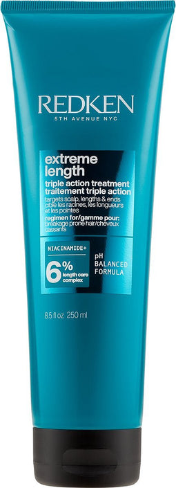 Redken Extreme Length Triple Action Treatment Masker – Versterkt en herstelt beschadigd haar – 250 ml