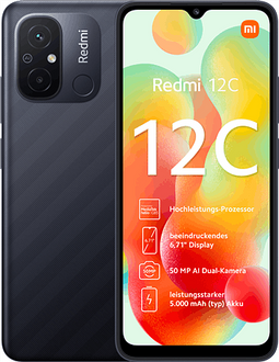 Redmi 12C, 3GB ram, 64GB opslag Zwart