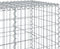 vidaXL - Schanskorf - 950x100x100 - cm - gegalvaniseerd - ijzer - zilverkleurig