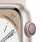Apple Watch Series 8 - Smartwatch - GPS + Cellular - 41mm - Aluminium - Sportbandje Wit