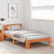 vidaXL - Bedframe - met - Hoofdbord - Gewaxte - Bruin - 100x200 - cm - Massief - Grenenhout