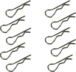 Reely 1:10 Bodyklemmen Zilver Lengte: 27 mm 10 stuk(s)