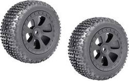 Reely 1:10 Buggy Complete wielen Multipin 6-spaaks Zwart 1 paar