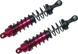 Reely 1:10 Hydraulische schokdempers aluminium Rood (metallic) Met veren Zwart 100.7 mm 2 stuk(s)