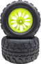 Reely 1:10 Monstertruck Complete wielen Offroad V Block 6-dubbelspaaks Neon-geel 2 stuk(s)