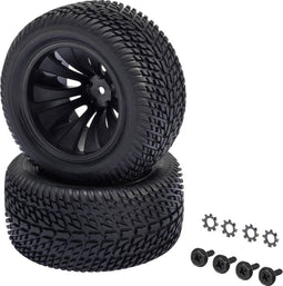 Reely 1:10 XS Truggy Complete wielen Block-Profiel 12-spaaks Zwart 2 stuk(s)
