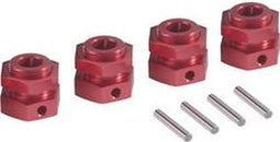 Reely 1:5 Aluminium velgmeenemers 24 mm 6-kant Rood (metallic) 1 stuk(s)