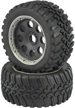 Reely 1:6 Buggy Complete wielen V-Block 6-spaaks Zwart 1 paar