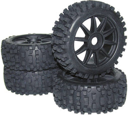 Reely 1:8 Buggy Complete wielen Big Core 10-spaaks Zwart 4 stuk(s)