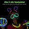Partizzle - Glow in the Dark Sticks - 100 stuks - 8 tot 12 uur glow plezier - 7 Kleuren (100 stuks)