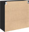 vidaXL - Wandkast - Zwart - Eiken - 80x33x80 - cm - Engineered - Wood