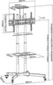 Reflecta 70VCE-Shelf TV-wagen 94,0 cm (37) - 177,8 cm (70) Staand