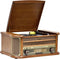 Reflexion HIF2002 Retro-stereoset FM, CD, Cassette, Platenspeler, USB Behuizing van echt hout, Opnamefunctie, Incl. afs