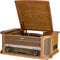 Reflexion HIF2002 Retro-stereoset FM, CD, Cassette, Platenspeler, USB Behuizing van echt hout, Opnamefunctie, Incl. afs