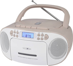 Reflexion RCR2260PK Radio/CD-speler VHF (FM) AUX, CD, Cassette Pink, Wit