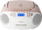 Reflexion RCR2260PK Radio/CD-speler VHF (FM) AUX, CD, Cassette Pink, Wit
