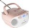Reflexion RCR2260PK Radio/CD-speler VHF (FM) AUX, CD, Cassette Pink, Wit