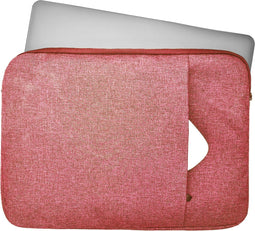 Lunso - Stijlvolle zachte neopreen sleeve hoes 15 inch - Roze