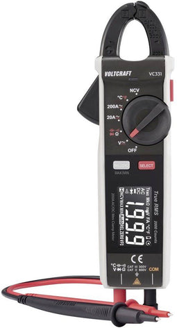 VOLTCRAFT VC-331 Stroomtang Kalibratie (ISO) CAT II 600 V, CAT III 300 V Weergave (counts): 2000