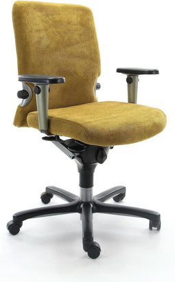 Refurbished Bureaustoel Geel Regain Ergonomisch Comforto 77 NPR1813 - Zwart onderstel
