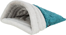 Trixie Slaapzak Estelle - Kattenmand - Zacht pluche en velours - Groen/Grijs 45X20 cm