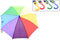 Regenboog paraplu 4 ass. 29568