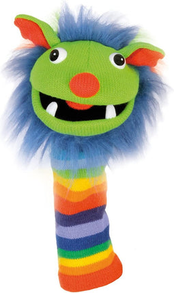Regenboog Sokpop - Poppenkast Pop - Kleurrijke handpop om mee te praten - Pieper in de tong