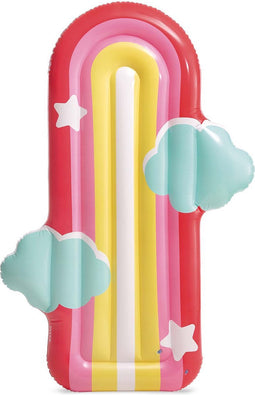 Regenboog wolk luchtbed - Opblaasbaar - Zwembad - 175x117x20 cm - +6 jaar - Luchtbed - Zomer - Vakantie - Inclusief reparatiestuk