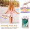Regenboogroze Hoes Geschikt voor Ipad 9.7 inch - Draaibare Handgreep-Standaard en Schouderriem
