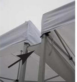 Regengoot 4 meter voor Easy Up vouwtent in Rood