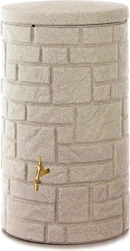 Regenton 230L baksteen design | Zuil model regenvat ''Brick''