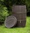 Regenton 500L Woody XL vat | Houteffect | Whiskey vat | Kunststof ton met houtnerf