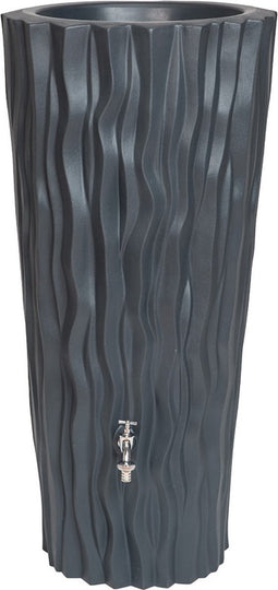Regenton Flowers 160L | Regenvat antraciet met bloembak