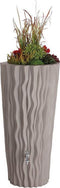 Regenton Flowers 160L | Regenvat taupe kleur met bloembak