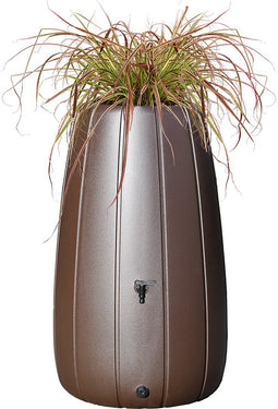 Regenton Gaja - 200 liter - Bruin - Kunststof regenton - Plantenpot - Inclusi