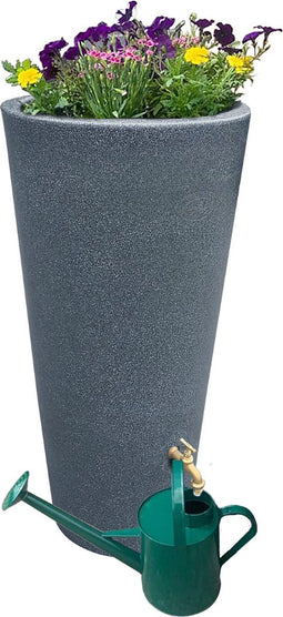 Regenton manhattan rond grijs 160L incl. messing kraantje