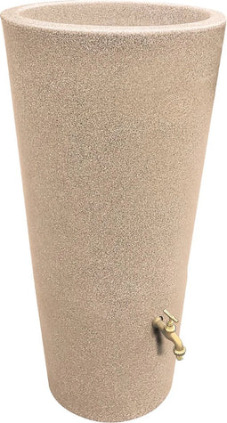 Regenton manhattan rond zandkleur 160L incl. messing kraantje