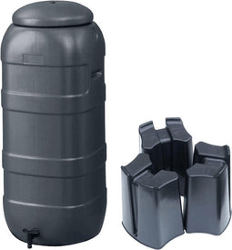 Regenton Rainsaver Antraciet 100 liter + Voet