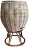 Regenton Rattan Grijs inkl. voet | 65 x 90 cm | 130 L