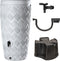 Regenton Set - Wit 240L met Bloemenbak - Complete Set - Wavy Look - Waterton - Watertank - Tuin - Moestuin - Regentonnen