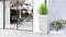 Regenton Set - Wit 240L met Bloemenbak - Complete Set - Wavy Look - Waterton - Watertank - Tuin - Moestuin - Regentonnen