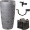 Regenton Set - Zilver 240L met Bloemenbak - Complete Set - Wavy Look - Bewatering - Regenton - Plantenbak