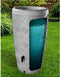 Regenton Set - Zilver 240L met Bloemenbak - Complete Set - Wavy Look - Bewatering - Regenton - Plantenbak