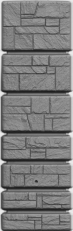 Regenton Stone Tower 350 liter - Grijs | Steen effect Muur regenton
