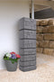 Regenton Stone Tower 350 liter - Grijs | Steen effect Muur regenton