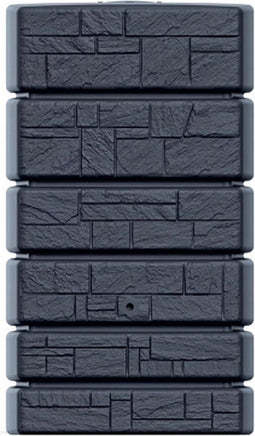 Regenton Stone Tower 500 liter - Antraciet | Steen effect Muur regenton