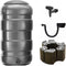 Regenton Voordeelset 250liter Antraciet - Rechthoekig - Inc standaard + kraan + vulautomaat 63-100mm