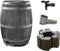 Regenton voordeelset: Regenvat 235L met houteffect + kindveilig deksel + tapkraan met gardena klik + vulautomaat 70/80mm + standaard