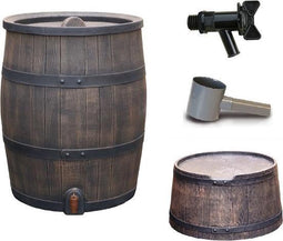 Regenton voordeelset | Roto 120 liter bruin + aftapkraan + standaard + vulautomaat 70/80mm.